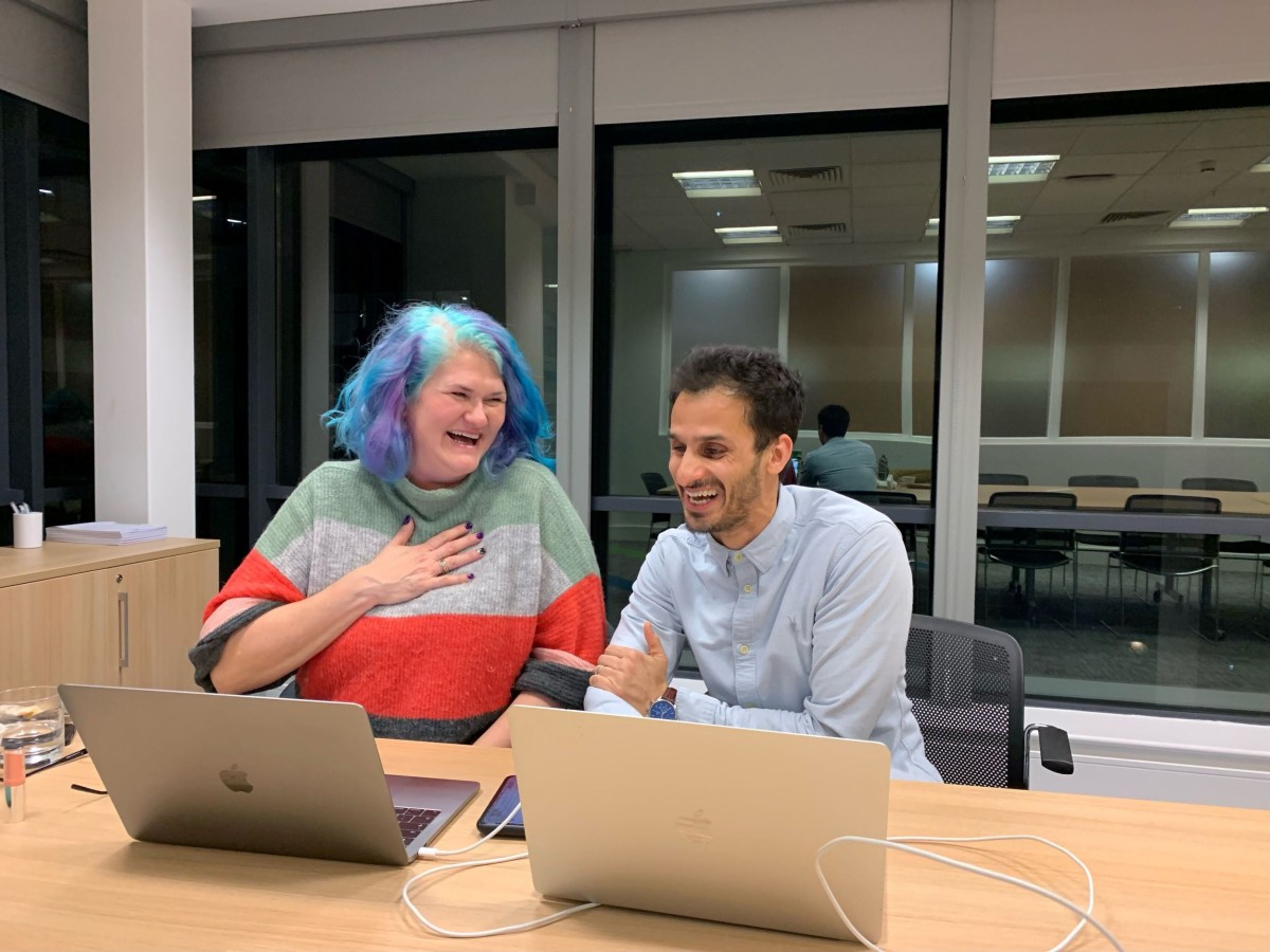 Emma Banks with ramarketing founder Raman Sehgal